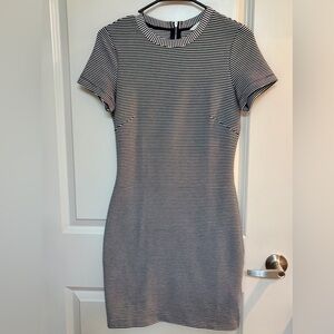 H&M Black and White Striped Mini Dress